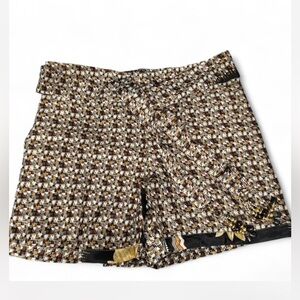 Junglee Billee Chic Multicolor Patterned Shorts with Tassels